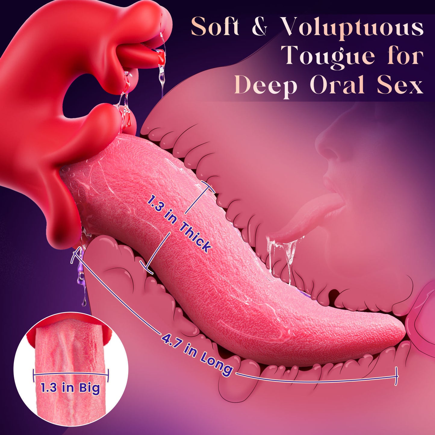 9 Licking+9 Vibration, Double Headed G-Spot clitoral synchronization, Rose Rabbit tongue vibrator.