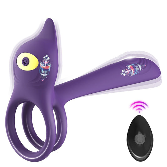 Double ring+fox shaped clitoral stimulation+4.6-inch G-spot+10 level remote control