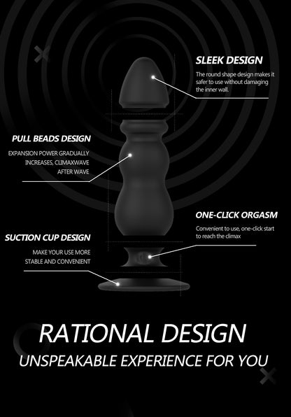 360 ° rotation+10 levels of vibration Men's Prostate Massager, eddy current surrounds and stimulates the prostate, S&M