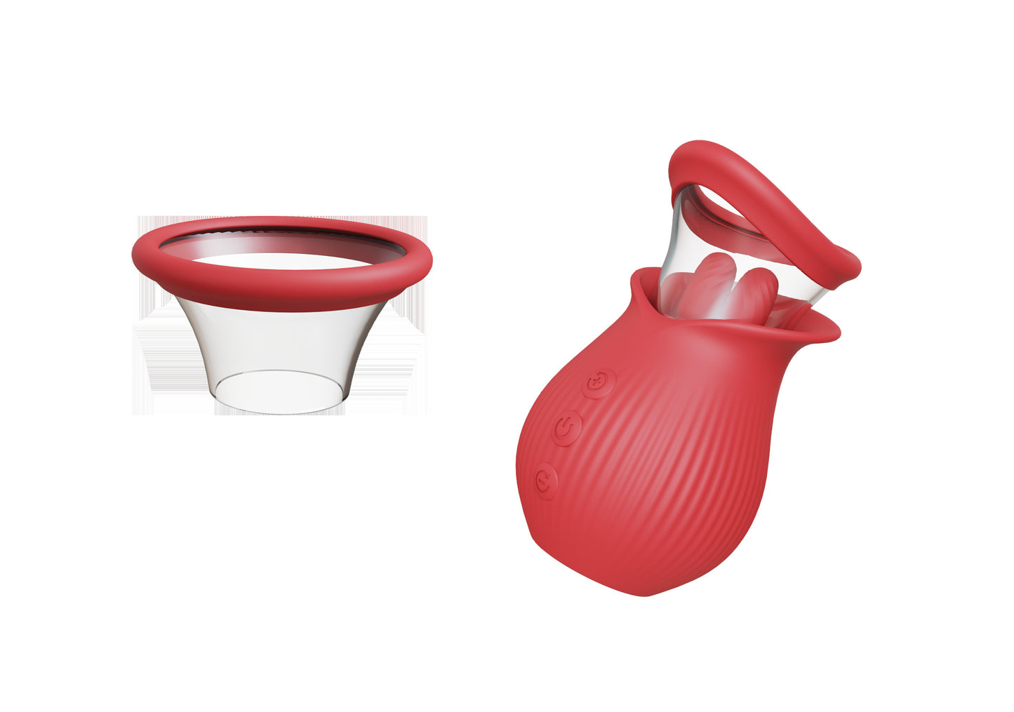 Rose sucking vibrator: 7 sucking+10 licking+360 ° licking vibration, detachable cup