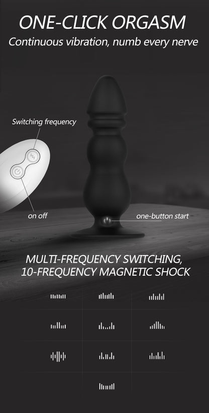 360 ° rotation+10 levels of vibration Men's Prostate Massager, eddy current surrounds and stimulates the prostate, S&M