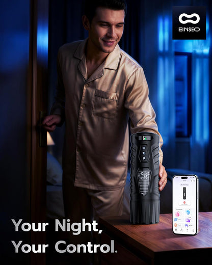 Men's airplane cup, 7-pin+7-turn mode, AI synchronization, hands-free+LCD screen, optional base/handle