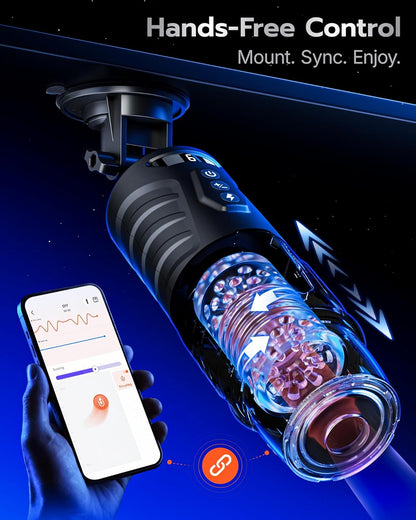 Men's airplane cup, 7-pin+7-turn mode, AI synchronization, hands-free+LCD screen, optional base/handle
