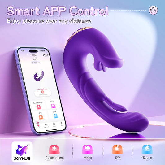 5 swings+5 licks, APP control, G-spot rabbit+rose clitoral stimulation