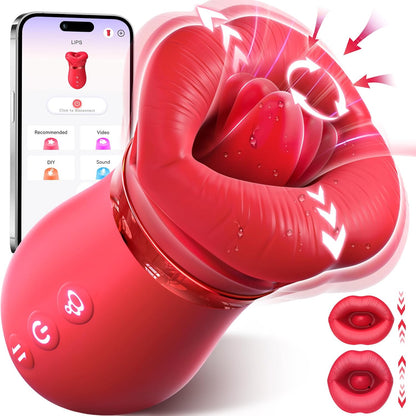 Suction vibrator rose sex toy: 10 licking+3 automatic+1 manual suction, controlled by APP