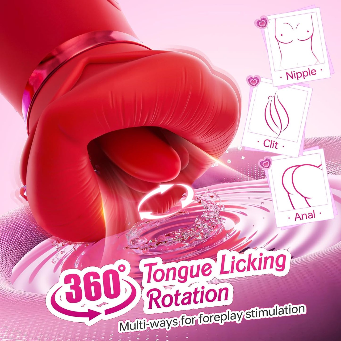 Suction vibrator rose sex toy: 10 licking+3 automatic+1 manual suction, controlled by APP