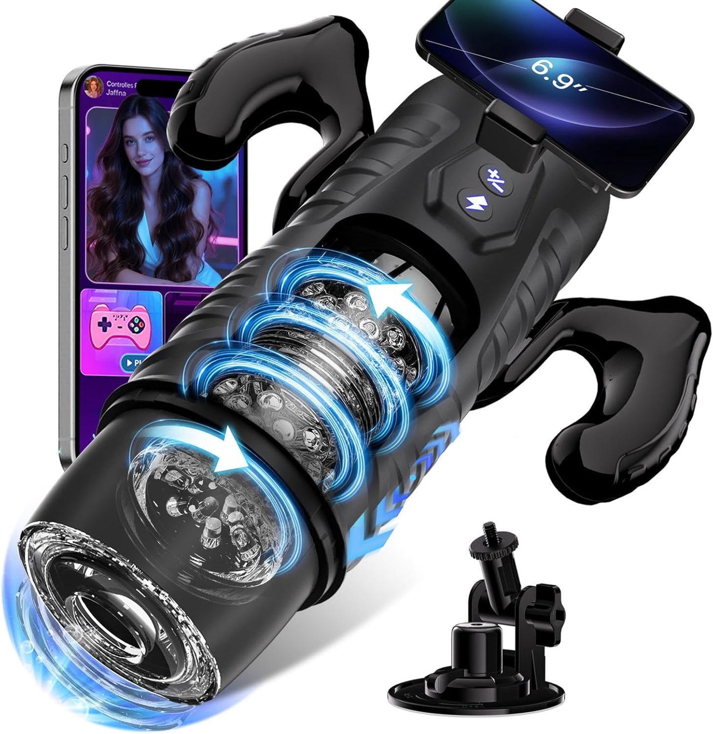 Men's airplane cup, 7-pin+7-turn mode, AI synchronization, hands-free+LCD screen, optional base/handle