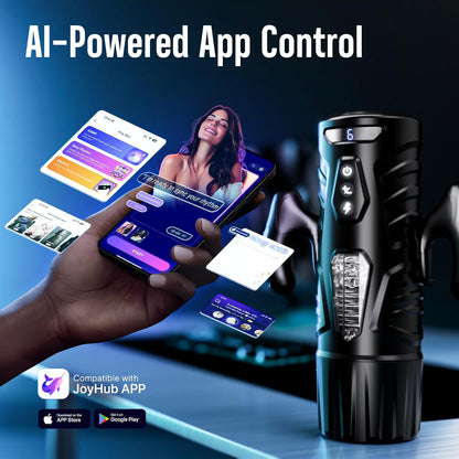 Men's airplane cup, 7-pin+7-turn mode, AI synchronization, hands-free+LCD screen, optional base/handle