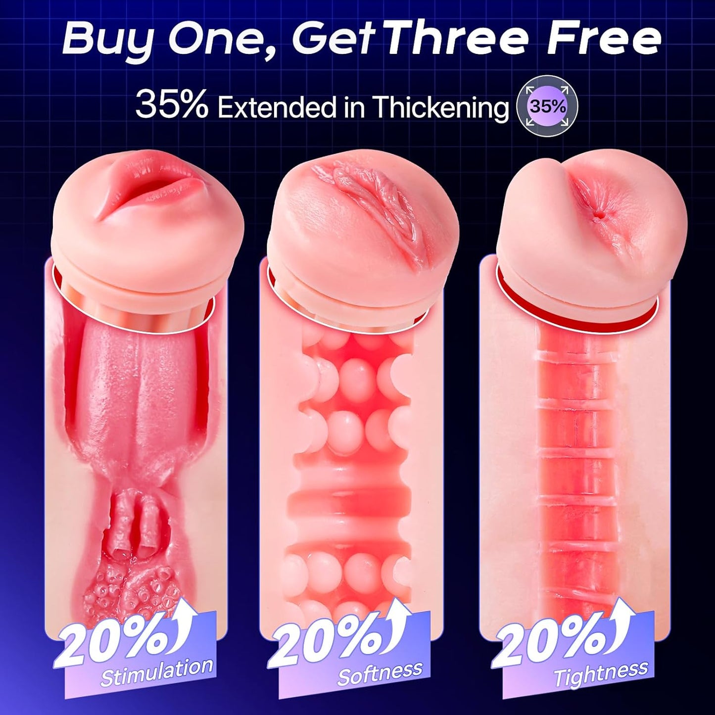 3-in-1 AI synchronized airplane cup: 9 suction+9 vibration, APP intelligent control, men's sexual massage.