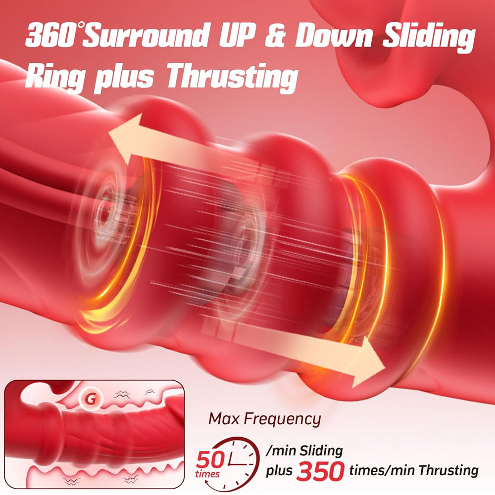7 push+10 lick vibration, slip ring G-spot vibrator, AI thrust sex toy