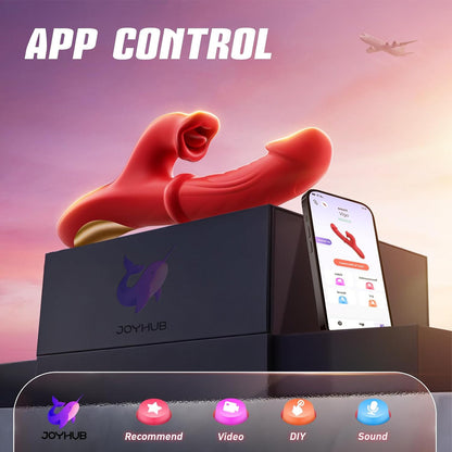 7 push+10 lick vibration, slip ring G-spot vibrator, AI thrust sex toy