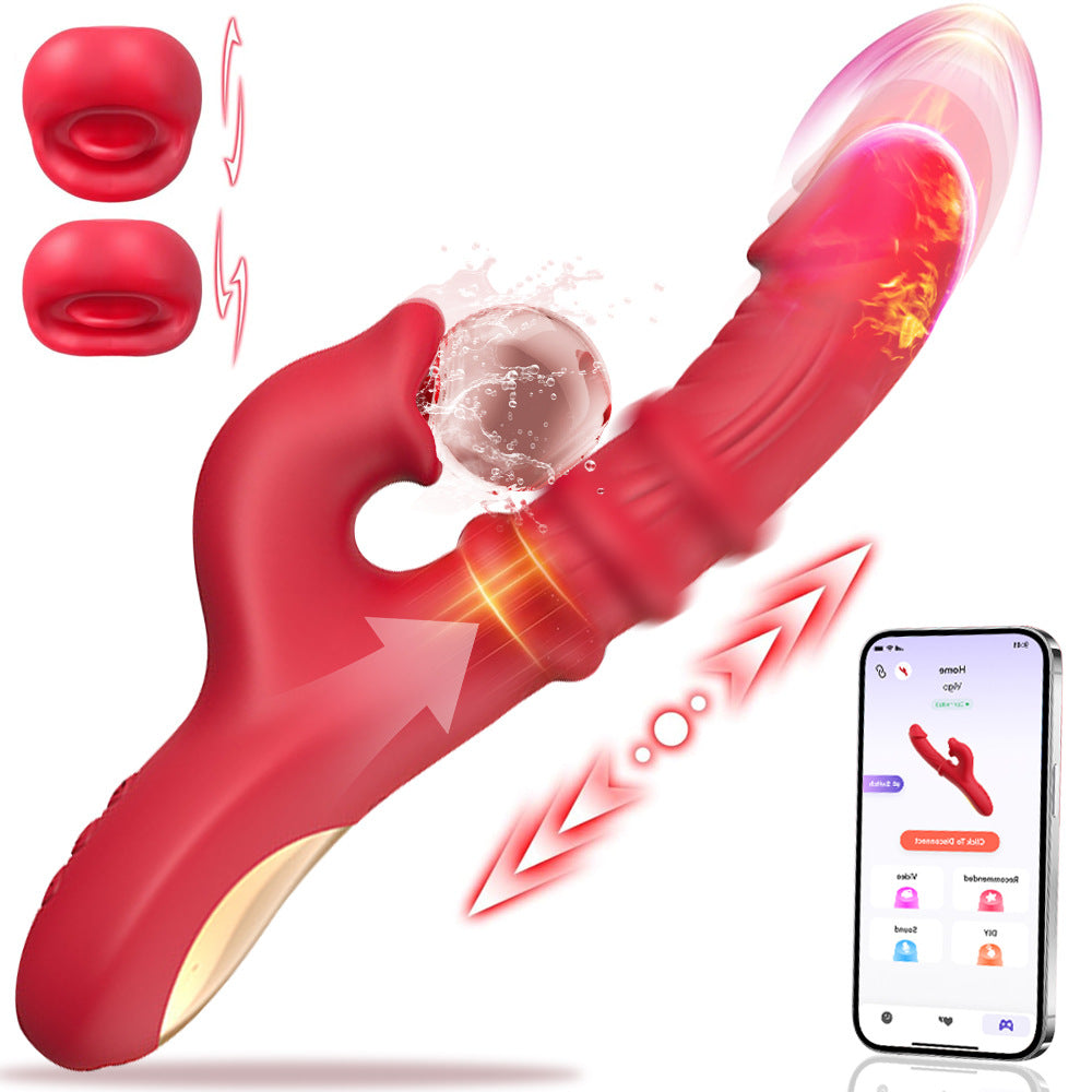 7 push+10 lick vibration, slip ring G-spot vibrator, AI thrust sex toy