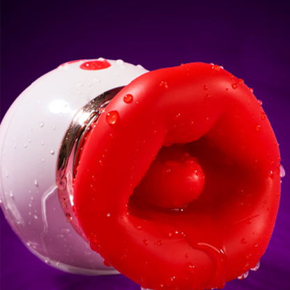 Triple in one: 3 puffs+10 licks, APP control, Female vibrator, Rose G-spot clitoral dual stimulation