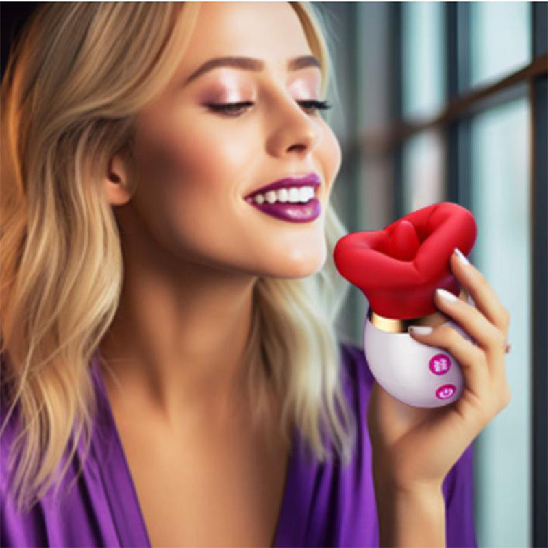 Triple in one: 3 puffs+10 licks, APP control, Female vibrator, Rose G-spot clitoral dual stimulation