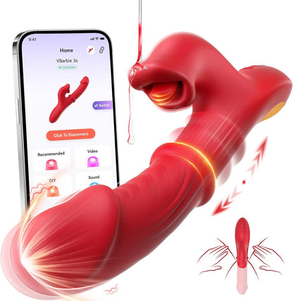 10 shakes+7 pushes+licks, AI controlled, G-spot Rose Rabbit vibrator