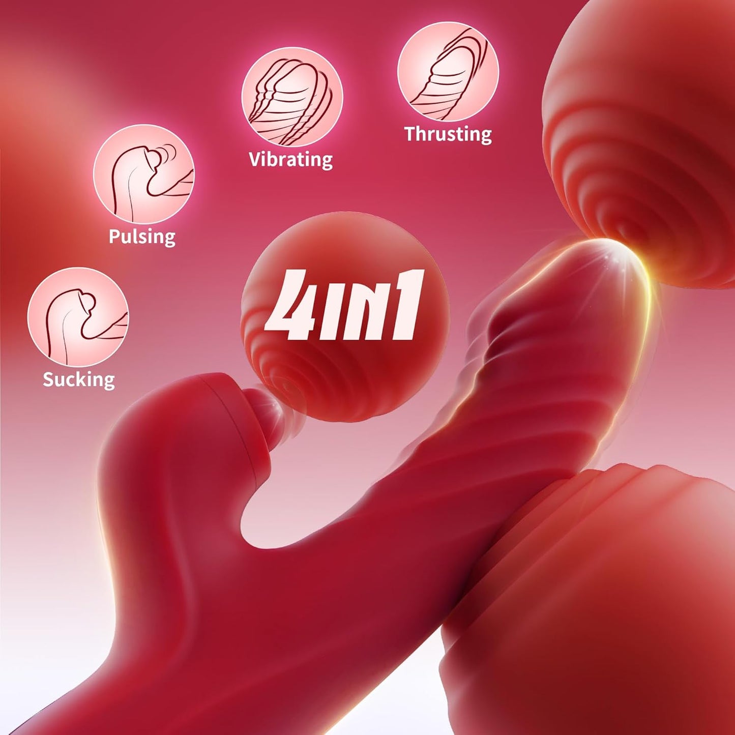 10 shakes+7 pushes+licks, AI controlled, G-spot Rose Rabbit vibrator