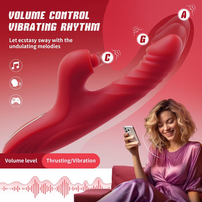 10 shakes+7 pushes+licks, AI controlled, G-spot Rose Rabbit vibrator