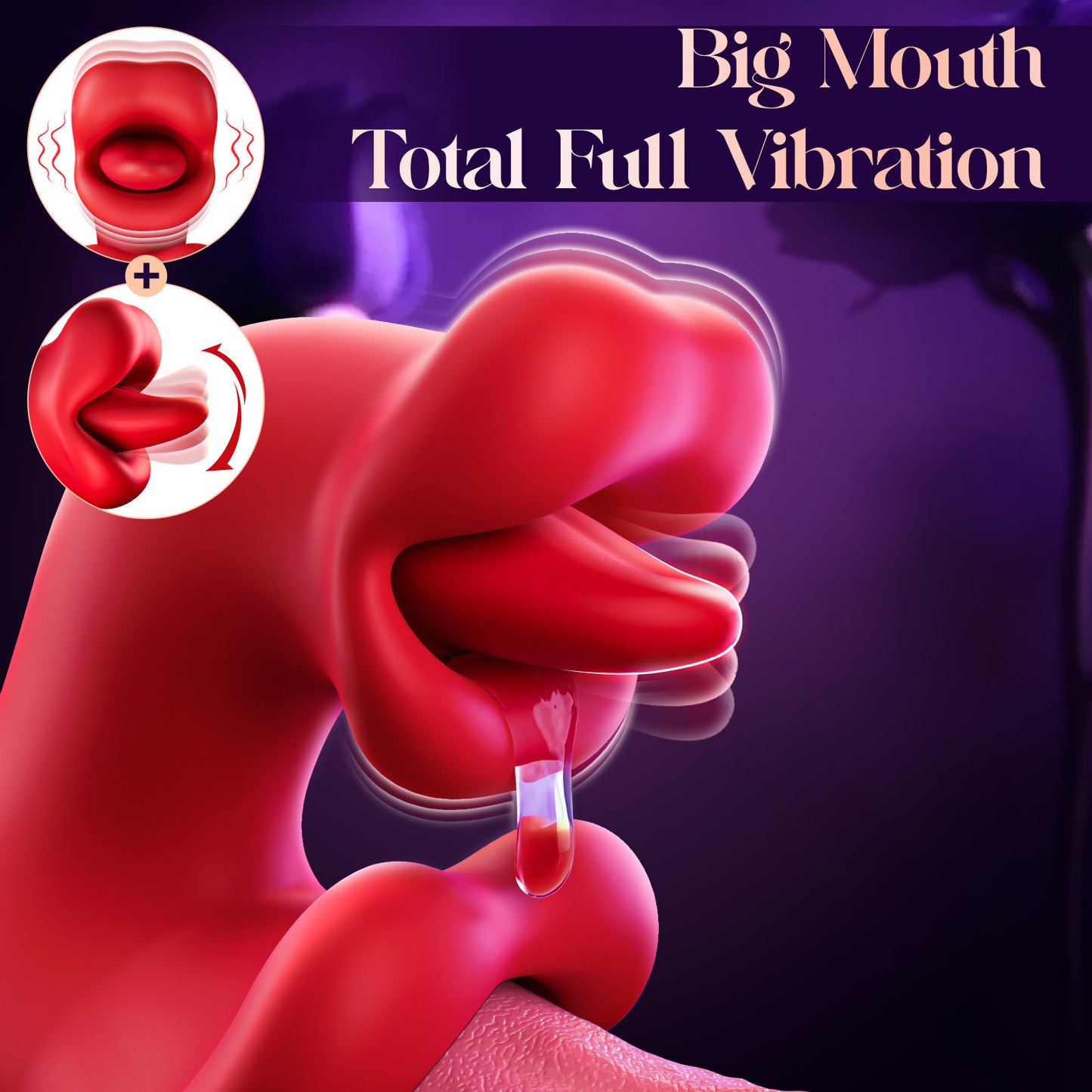 9 Licking+9 Vibration, Double Headed G-Spot clitoral synchronization, Rose Rabbit tongue vibrator.