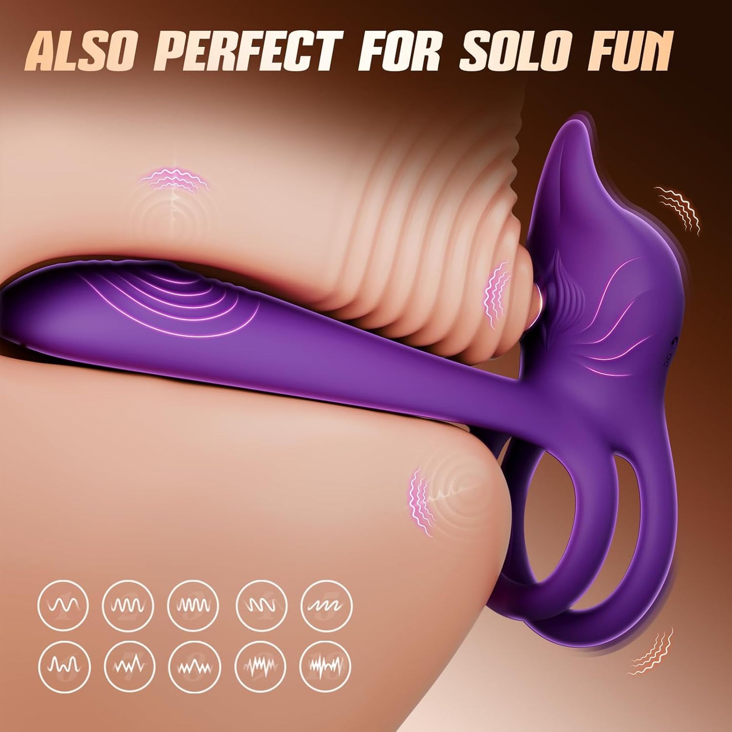 Double ring vibration+fox shaped clitoral stimulation+4.6-inch G-spot vibrator, 10 functions