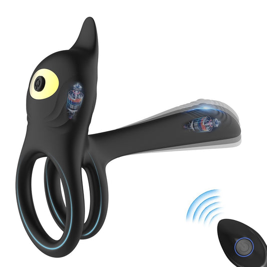 Double ring+fox shaped clitoral stimulation+4.6-inch G-spot+10 level remote control