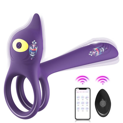 Double ring+fox shaped clitoral stimulation+4.6-inch G-spot+10 level remote control