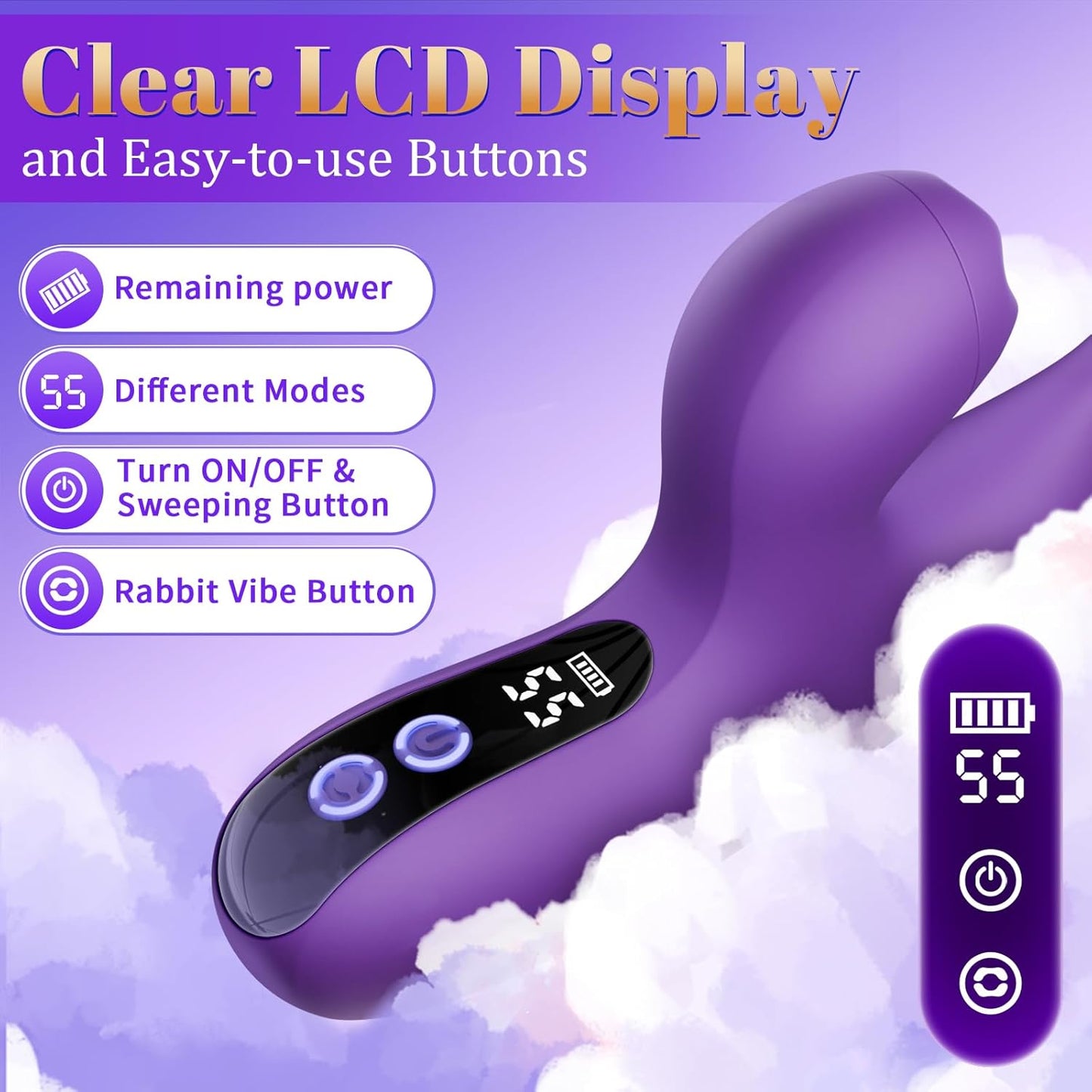 10 puffs+10 shakes+5 beats, AI Sucking vibrator, G-spot clitoral dual stimulation