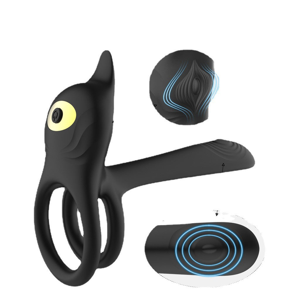 Double ring+fox shaped clitoral stimulation+4.6-inch G-spot+10 level remote control
