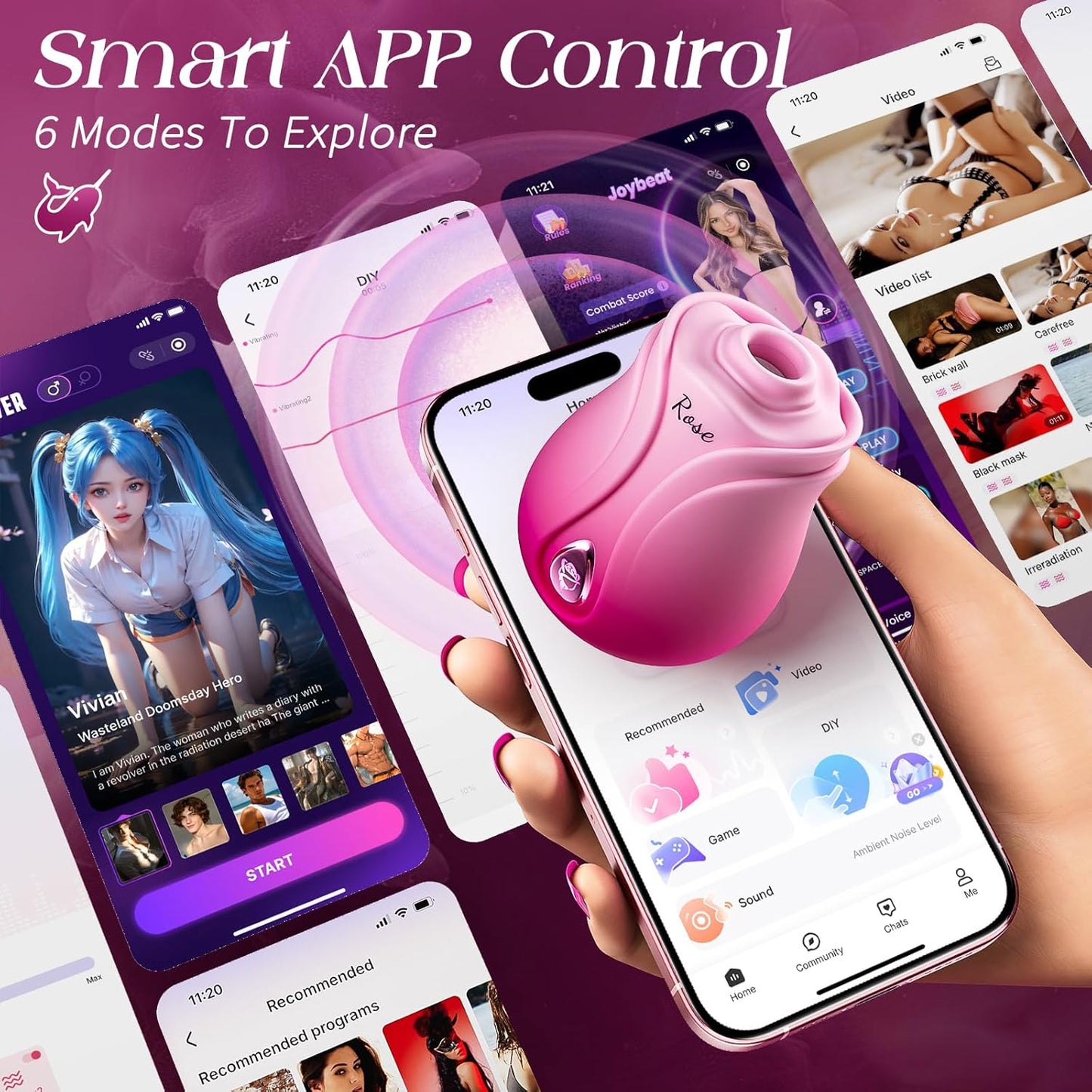 AI&10 frequency sucking+vibration, rose vibrator shared by couples, sucking stimulates clitoris
