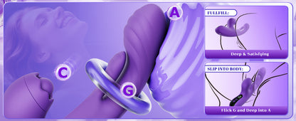 10 puffs+10 shakes+5 beats, AI Sucking vibrator, G-spot clitoral dual stimulation